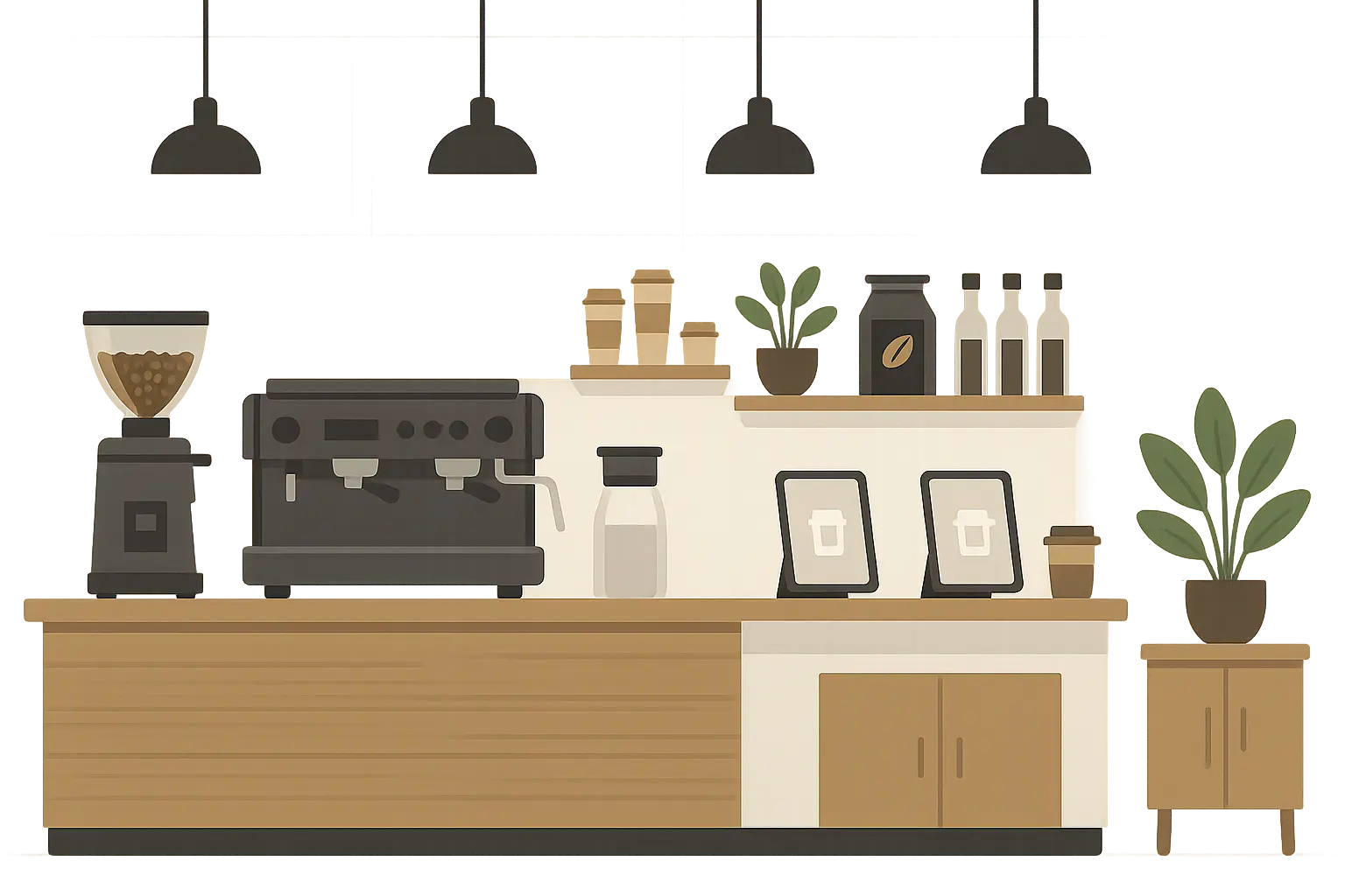 Dunkin rebrand showing simplified logo and modern store design