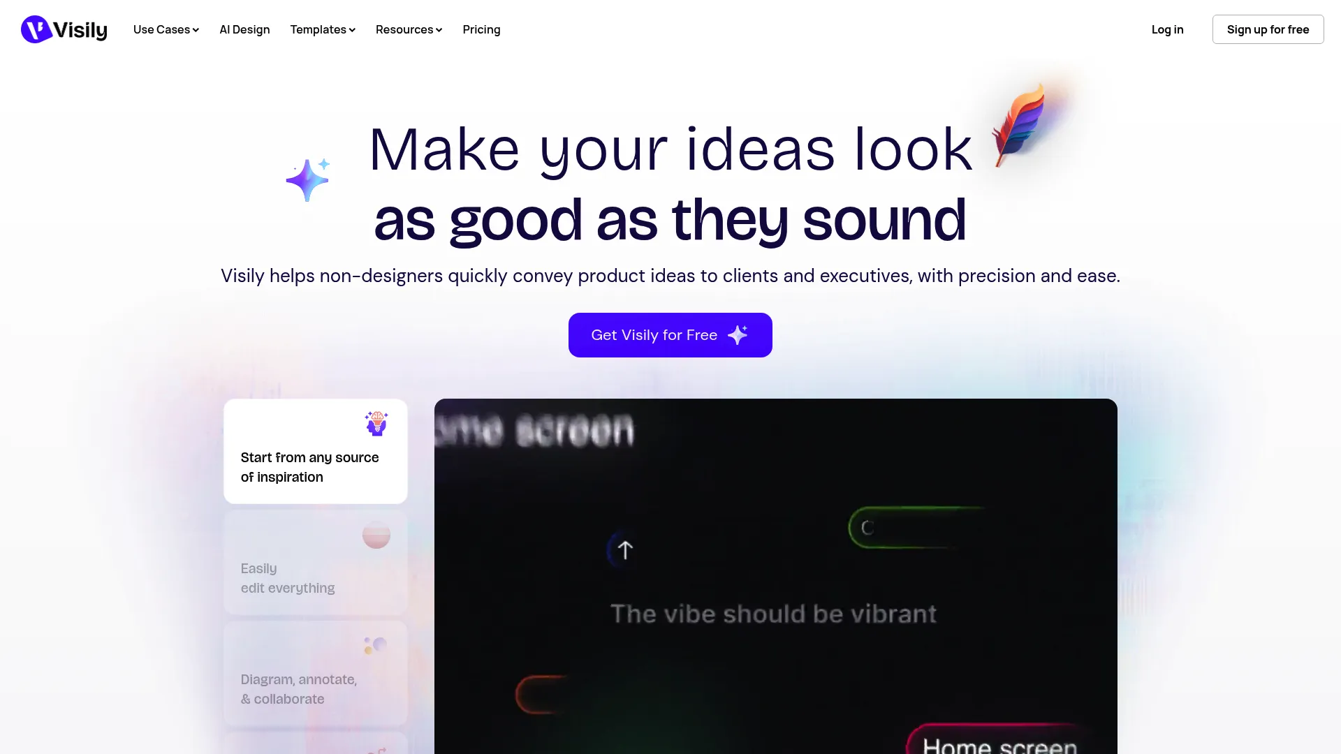 Visily AI-powered design interface