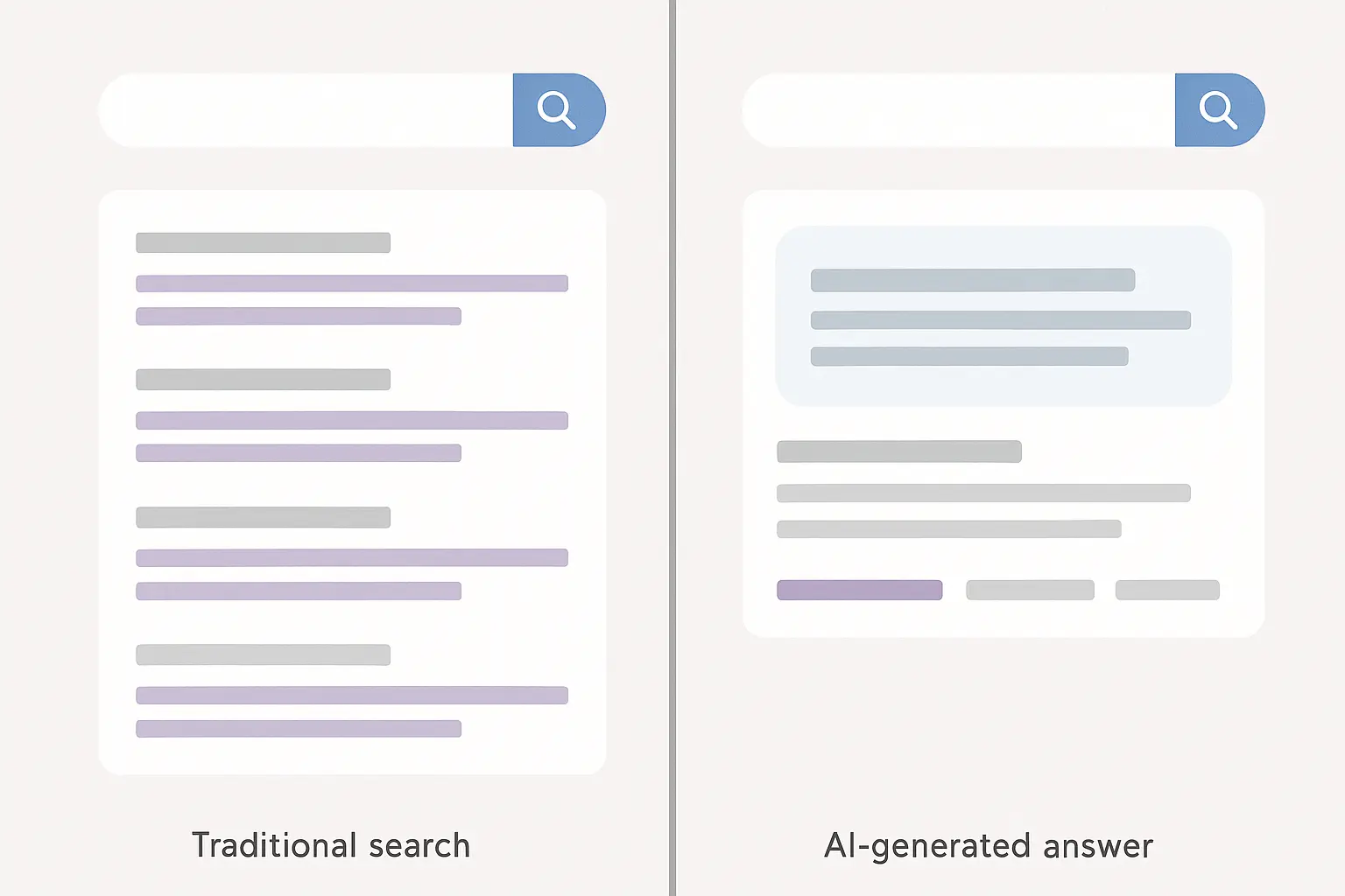 Traditional search vs answer engines comparison
