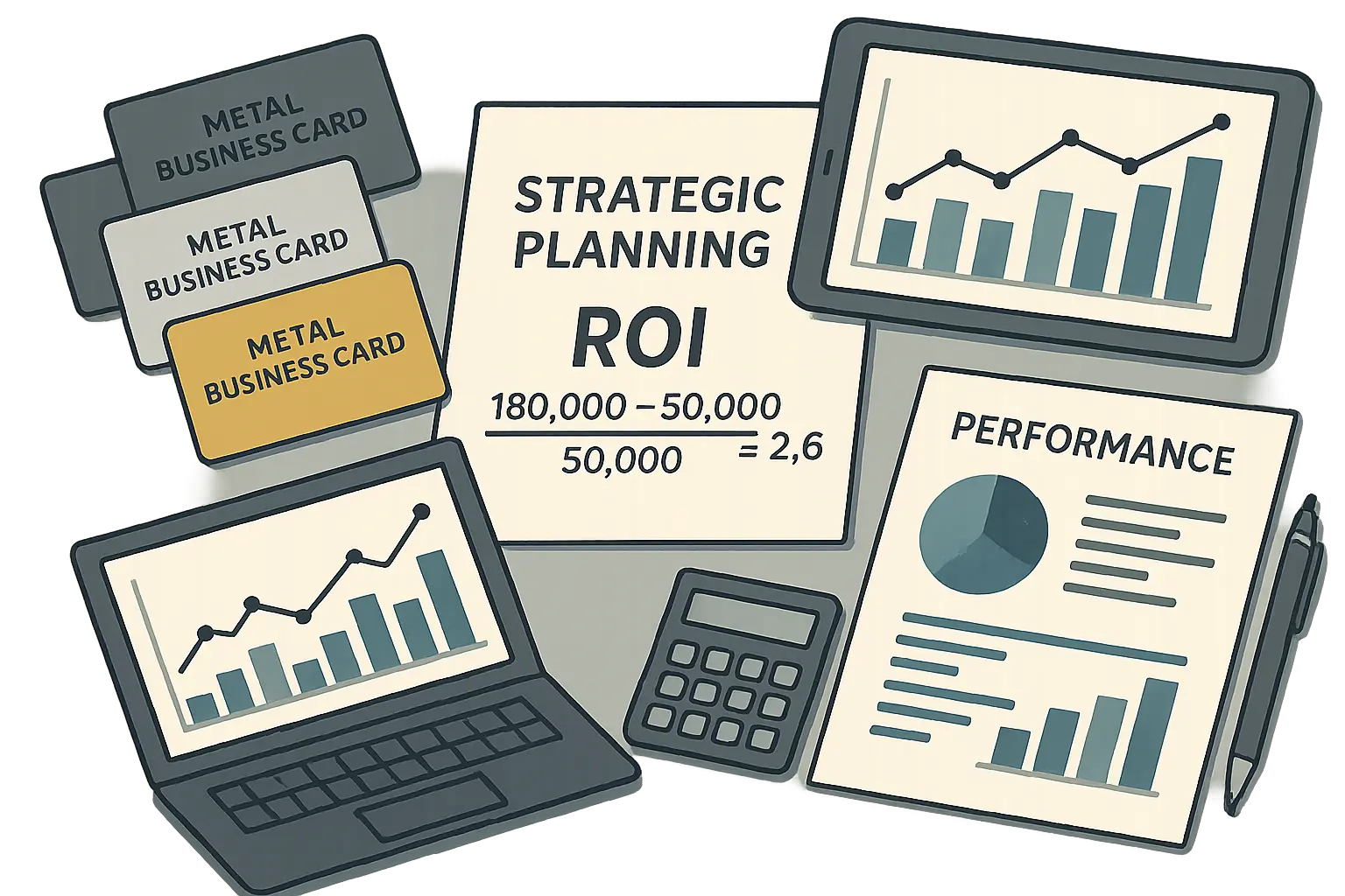 Strategic planning for metal business card ROI optimization