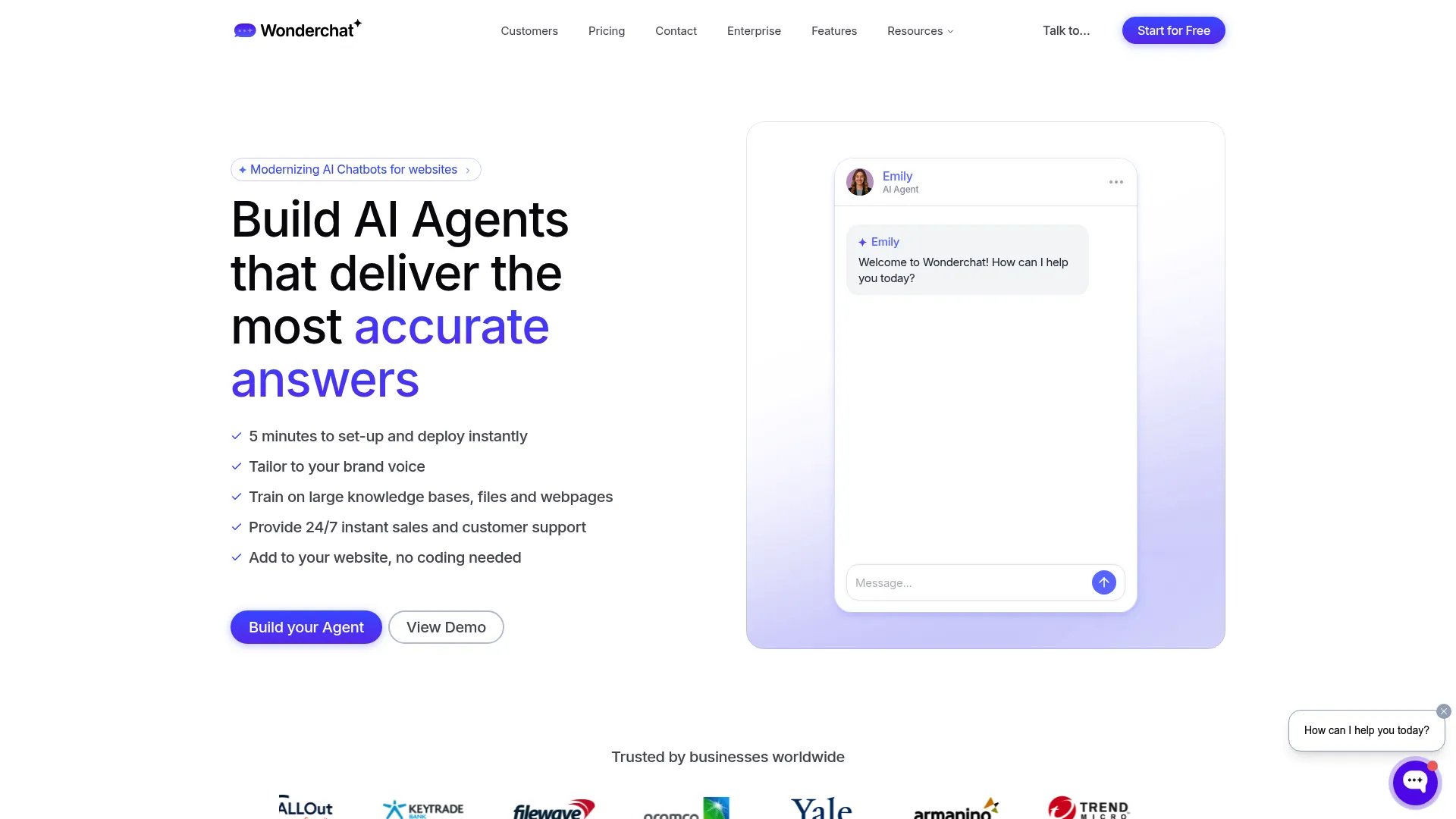 Wonderchat AI training interface