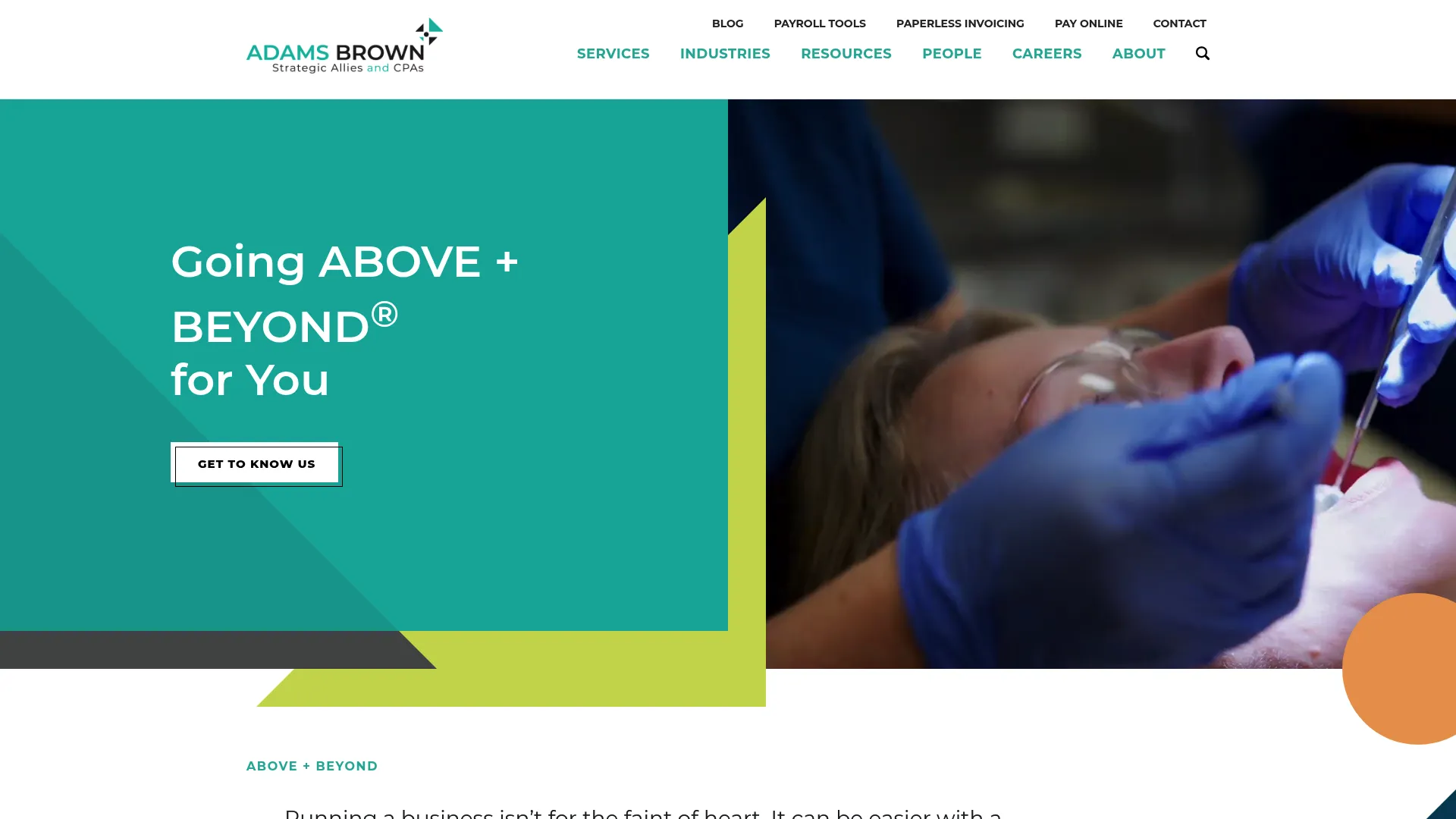 Adams Brown business valuation homepage