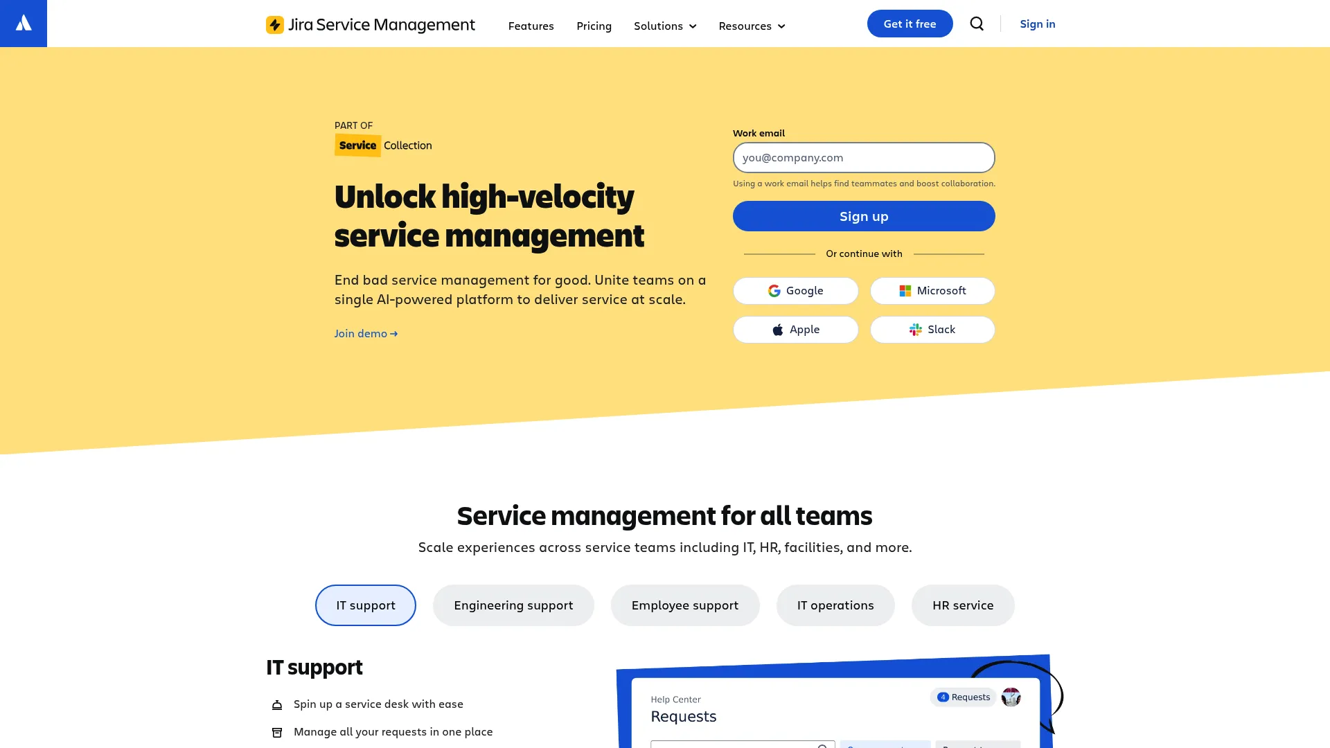 Jira Service Management IT support platform