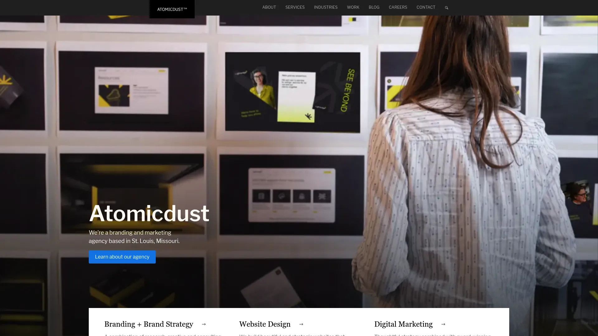 Screenshot of Atomicdust website
