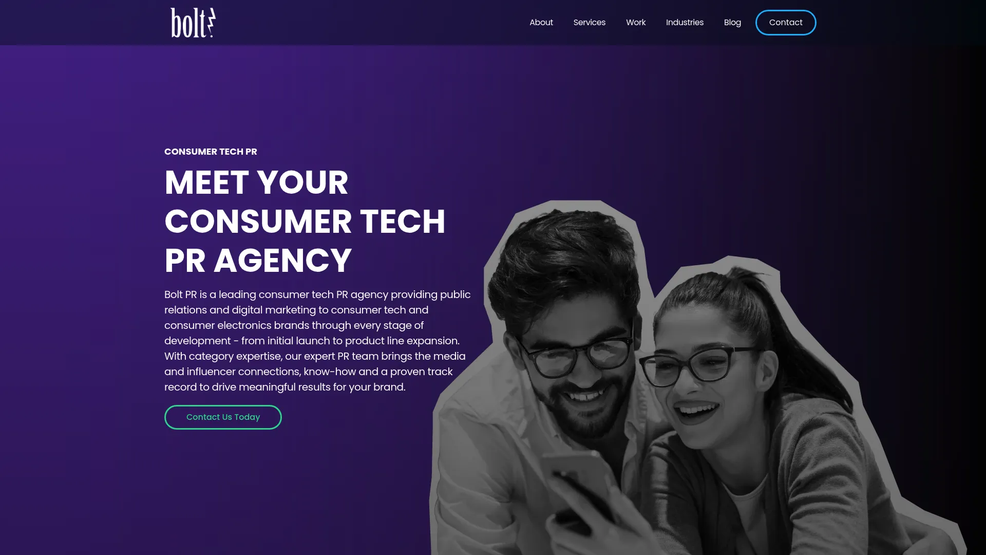 screenshot of boltpr.com