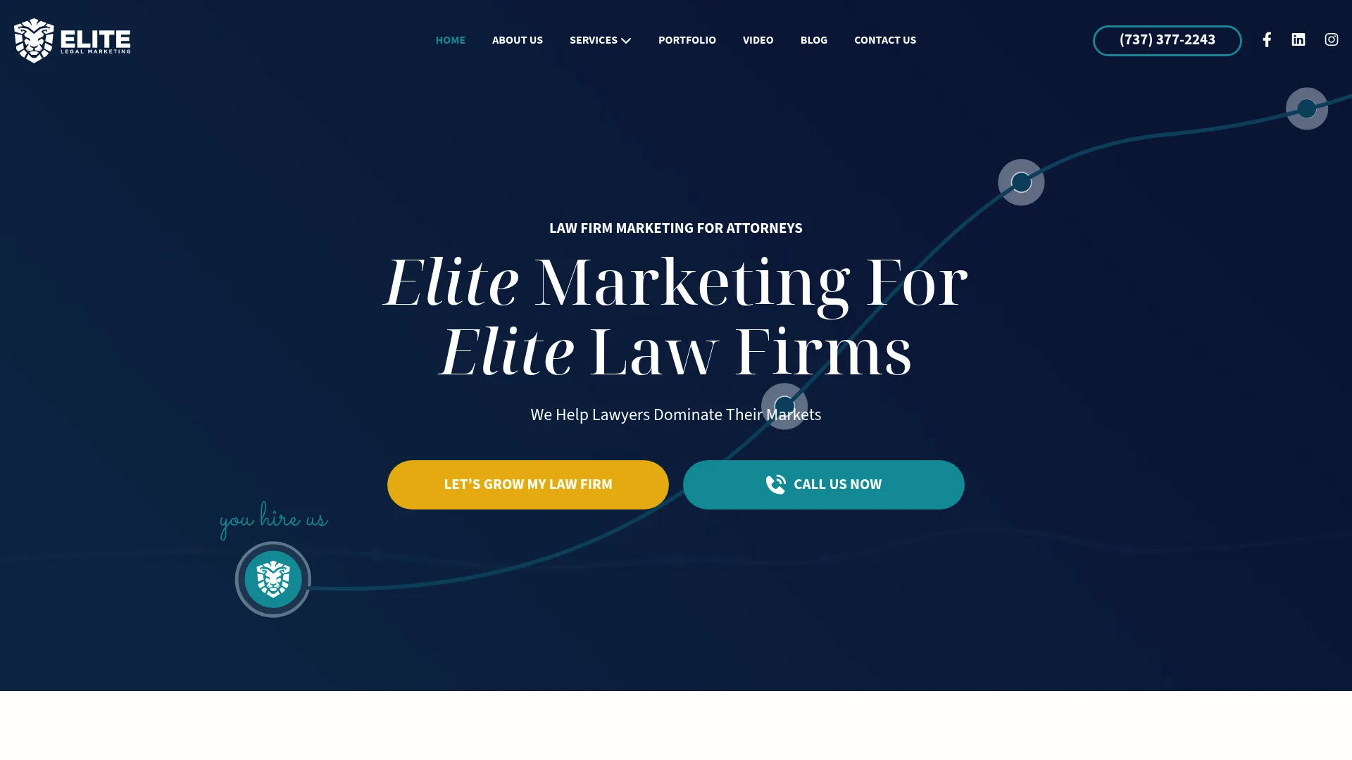 screenshot of elitelegalmarketing.com