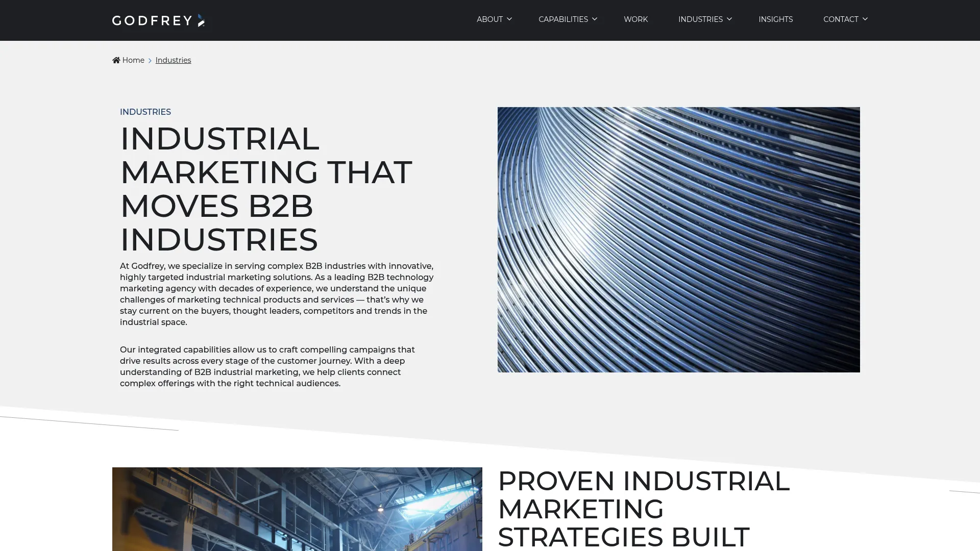 Screenshot of godfrey.com