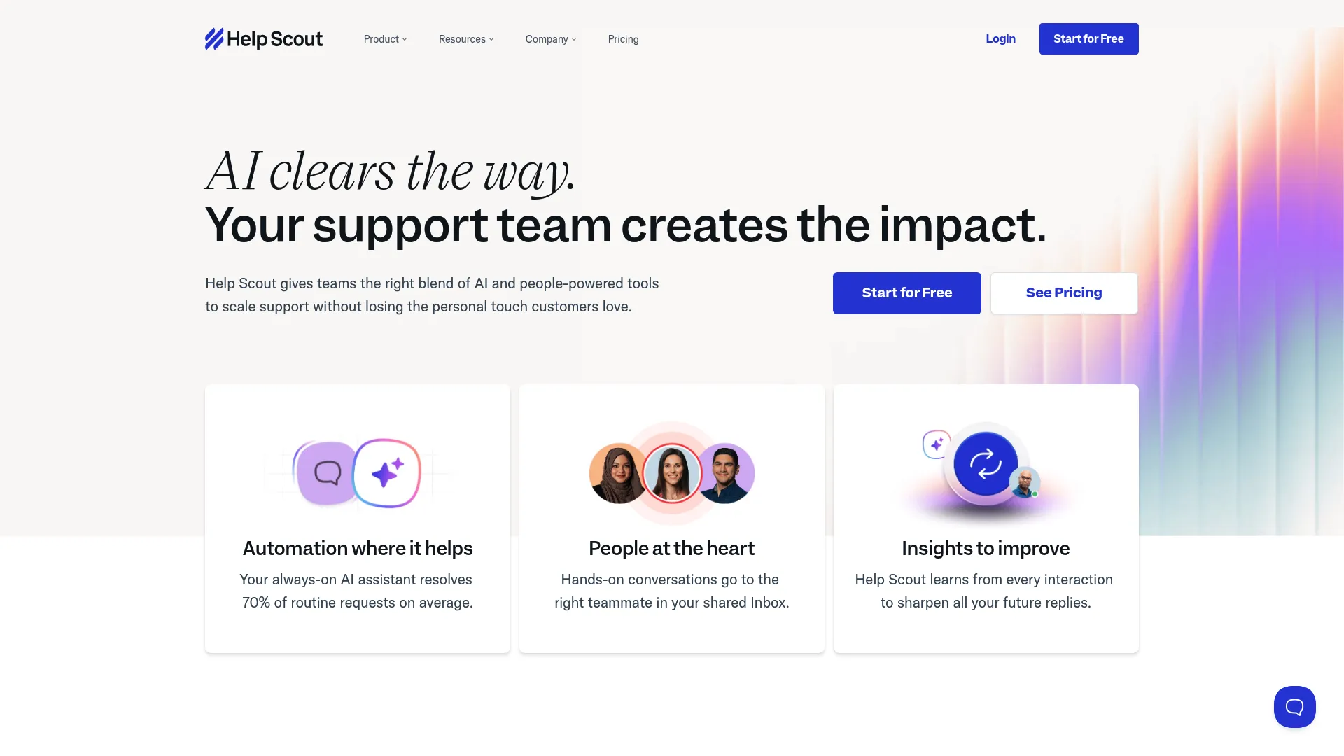 Help Scout email-style customer support interface