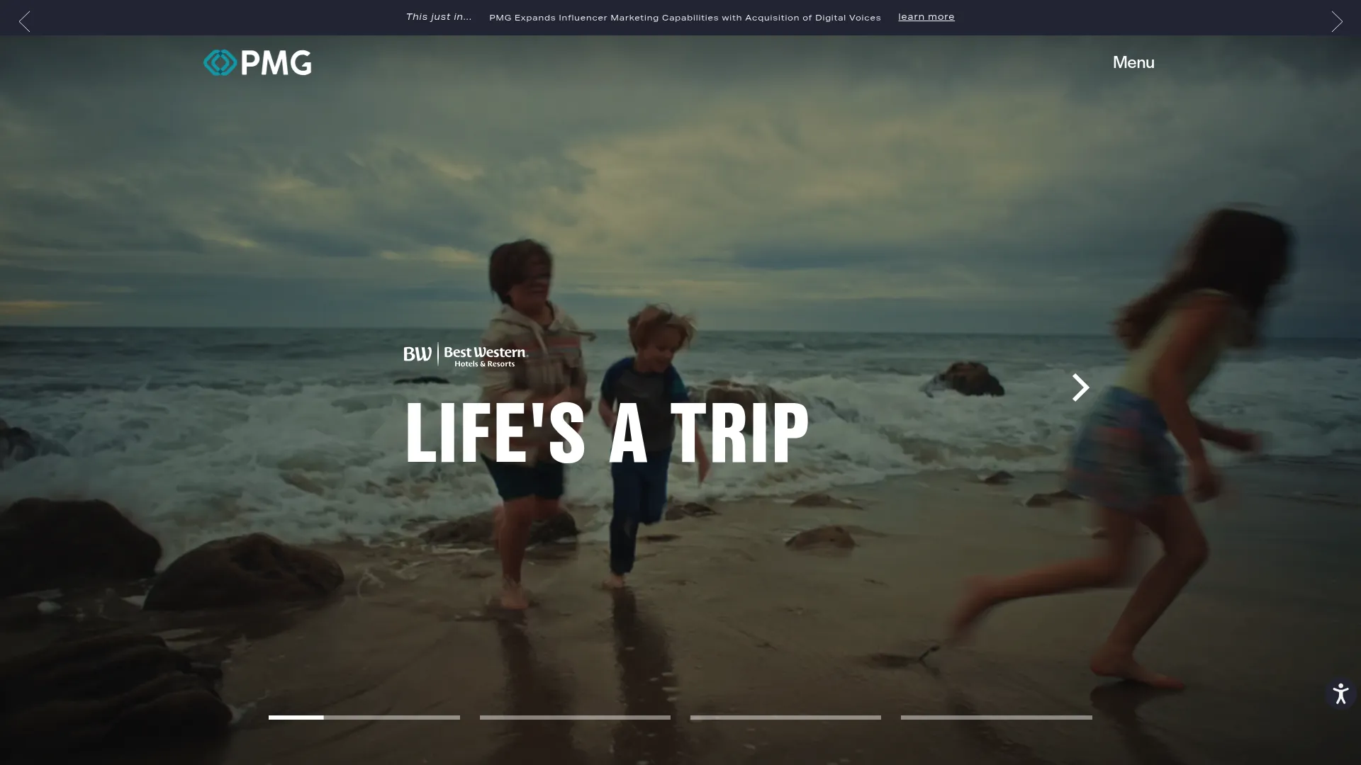 Screenshot of pmg.com