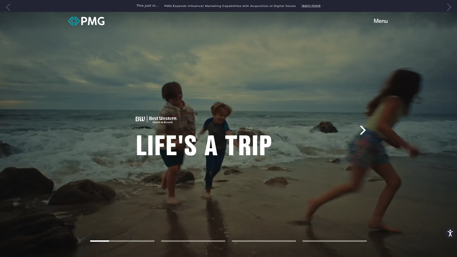 screenshot of pmg.com