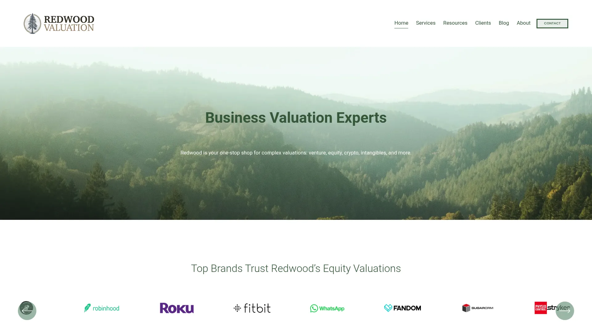 Redwood Valuation Partners homepage
