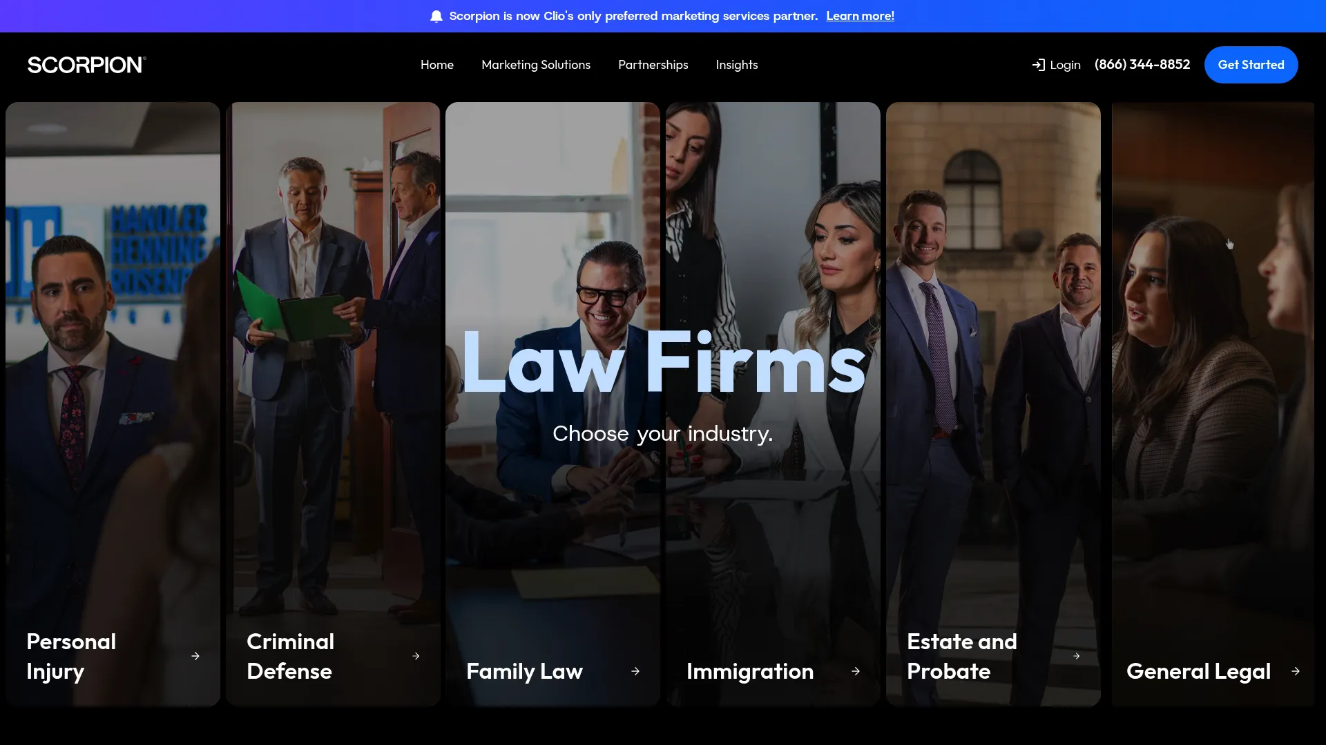 screenshot of scorpion.co