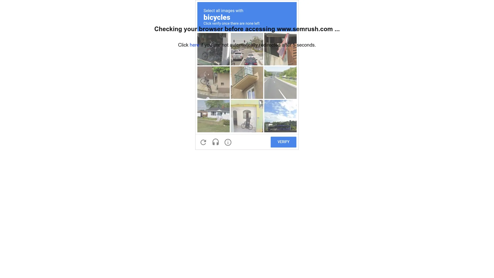 SEMrush dashboard interface