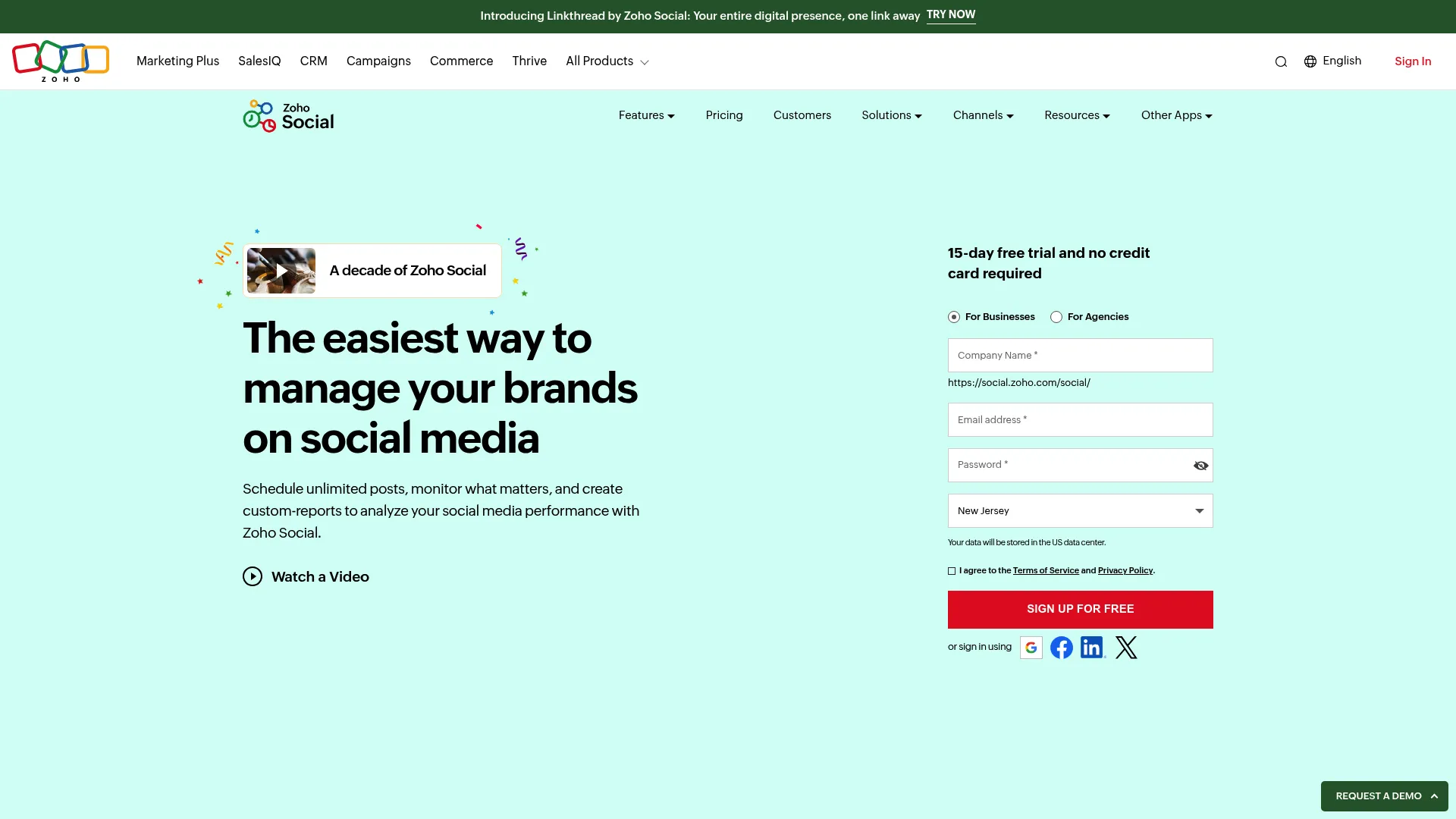 Zoho Social SmartQ optimization interface