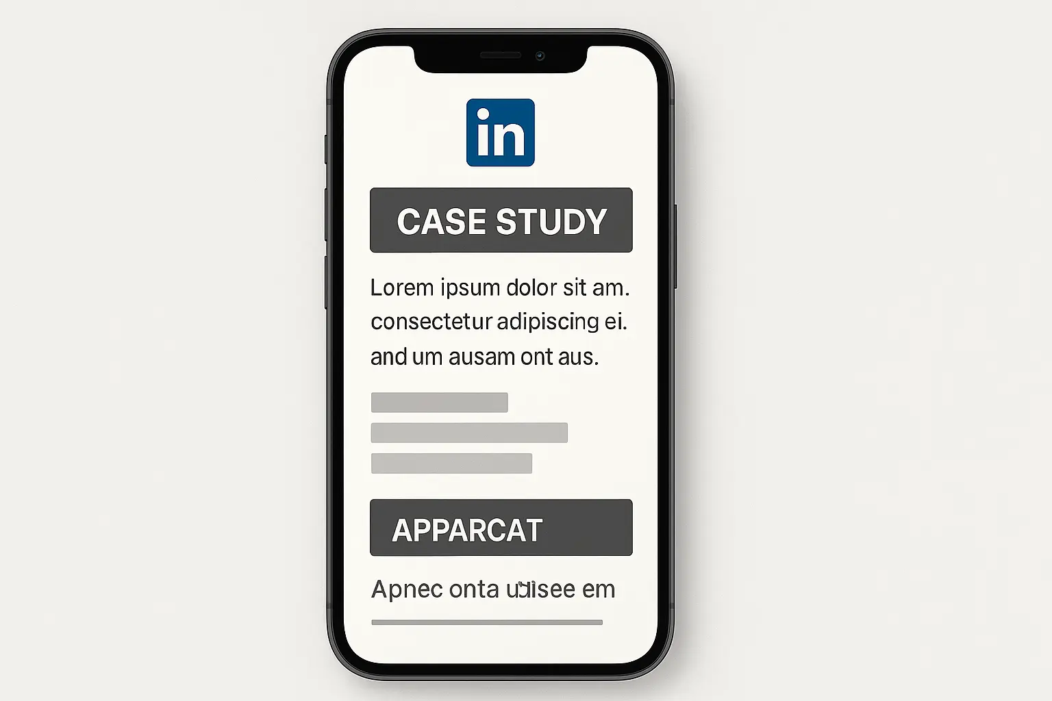 Mobile-optimized LinkedIn case study design