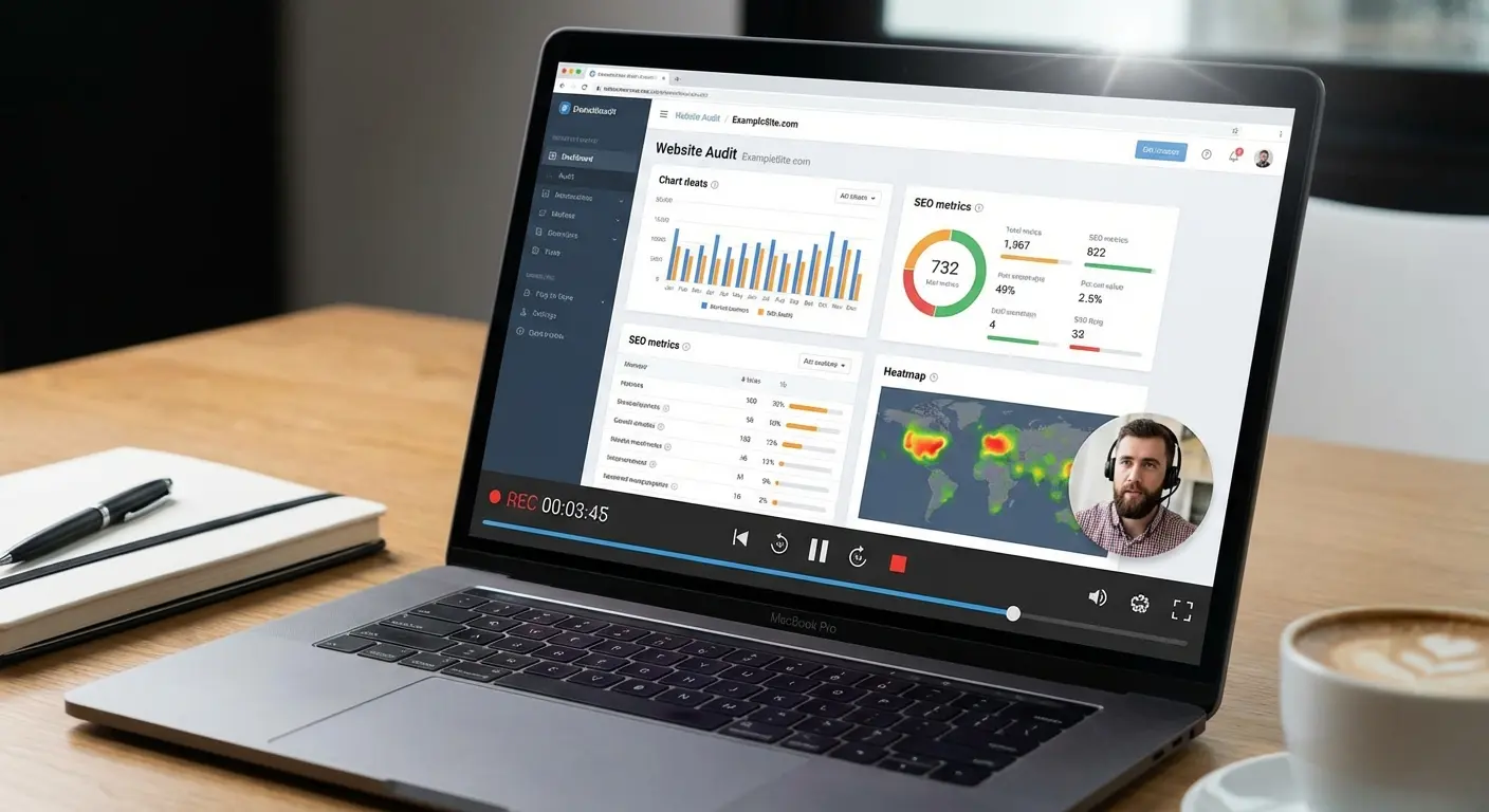 Personalized video audit for sales outreach
