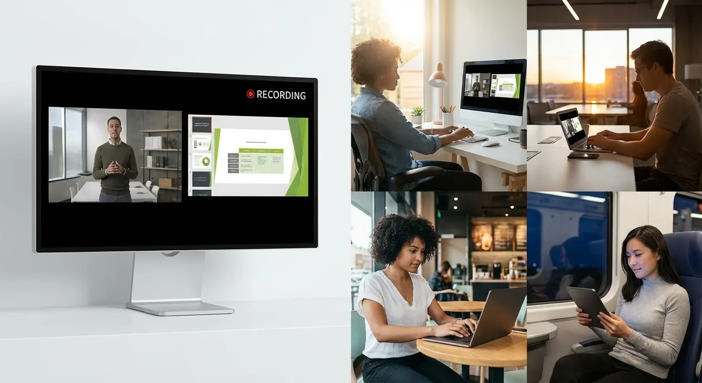 Video recording interface with timestamps and segments