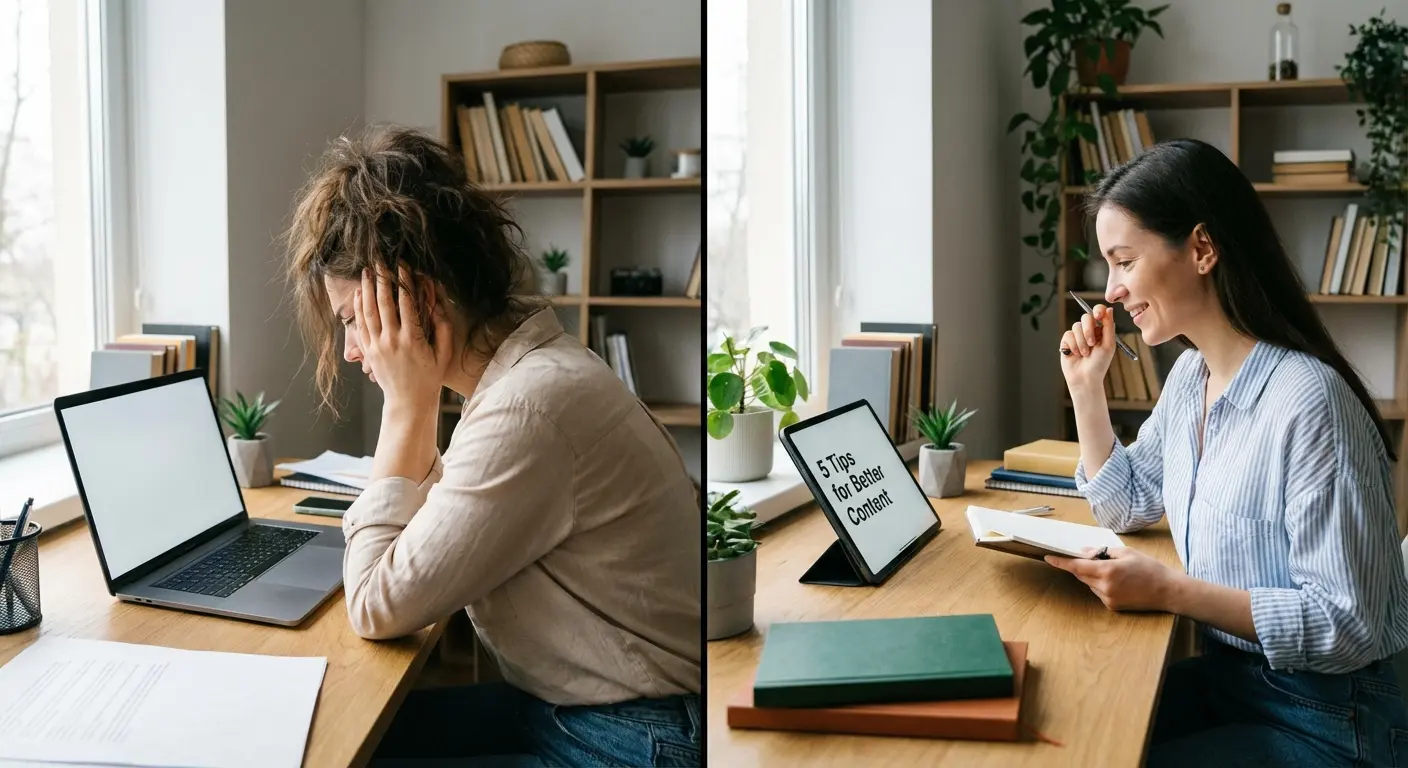 Reader-first blogging approach visualization