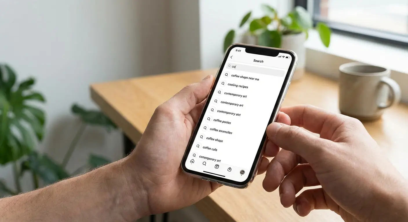 Examples of Instagram search completion patterns