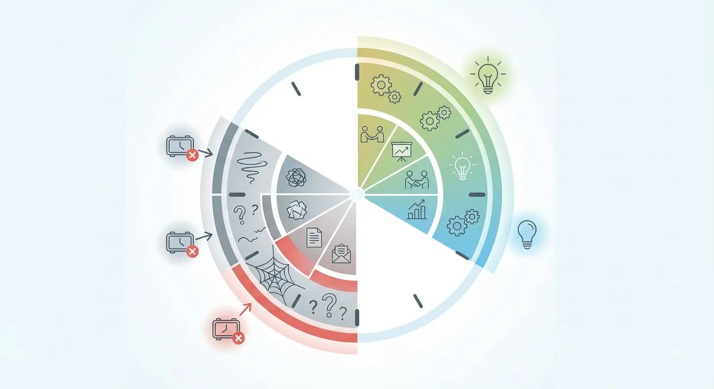 Meeting analytics dashboard showing time patterns