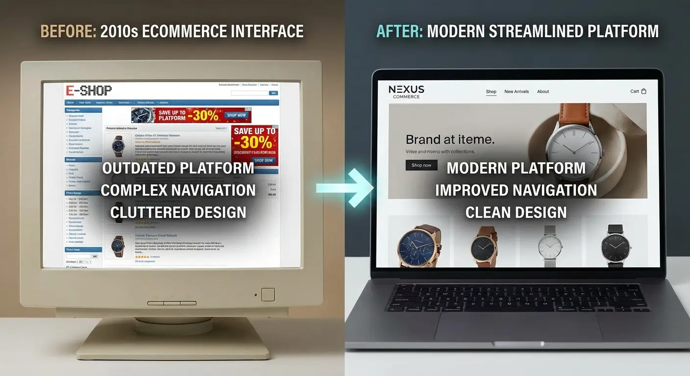 Workflow diagram showing platform migration planning stages