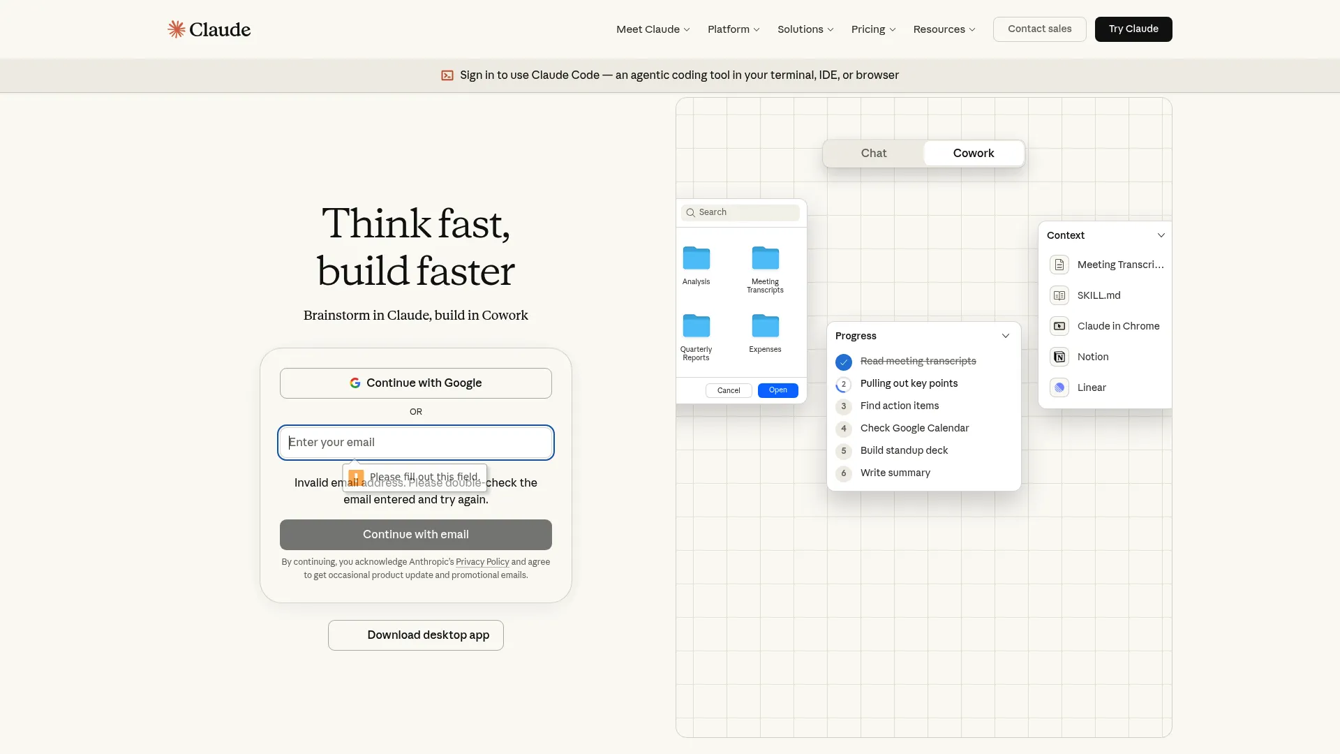 Claude Code autonomous execution interface