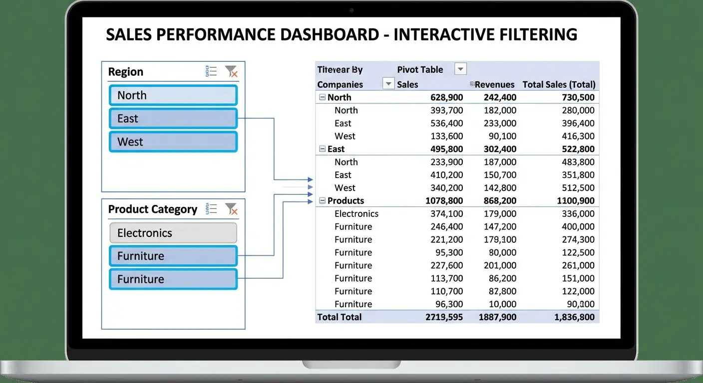 Visual slicer buttons in Excel