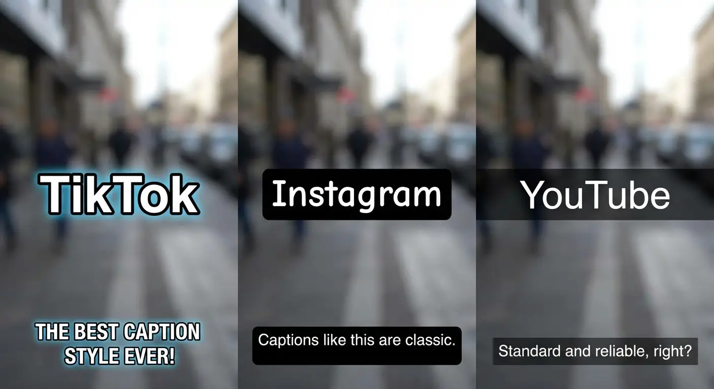 Platform-native subtitle styling examples