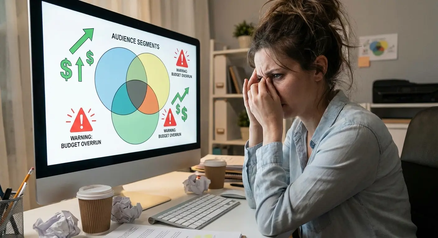 Audience overlap diagram showing campaign competition