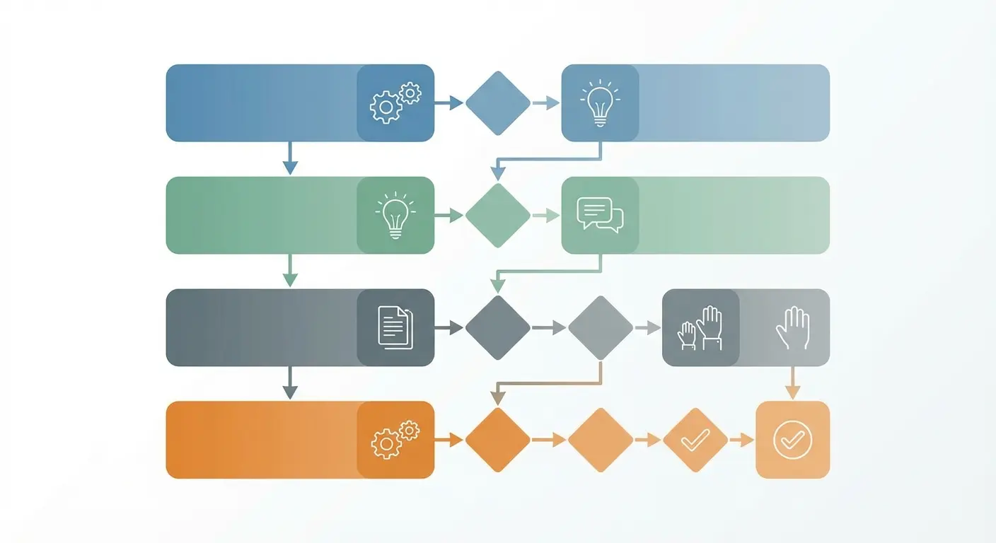 Structured meeting agenda with time blocks
