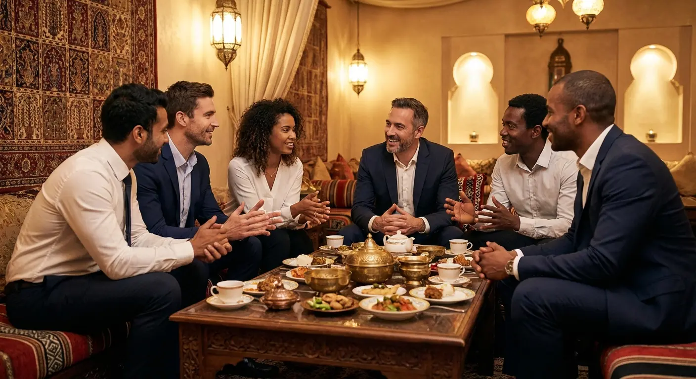 Hybrid conference format layout