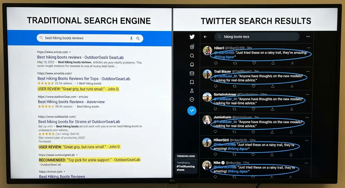 Twitter as primary search engine