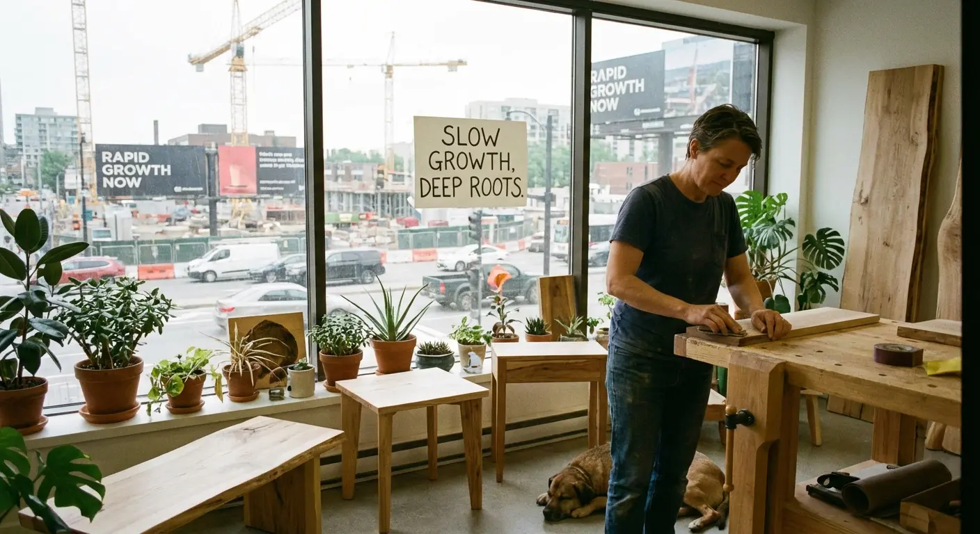 Basecamp anti-growth philosophy illustration