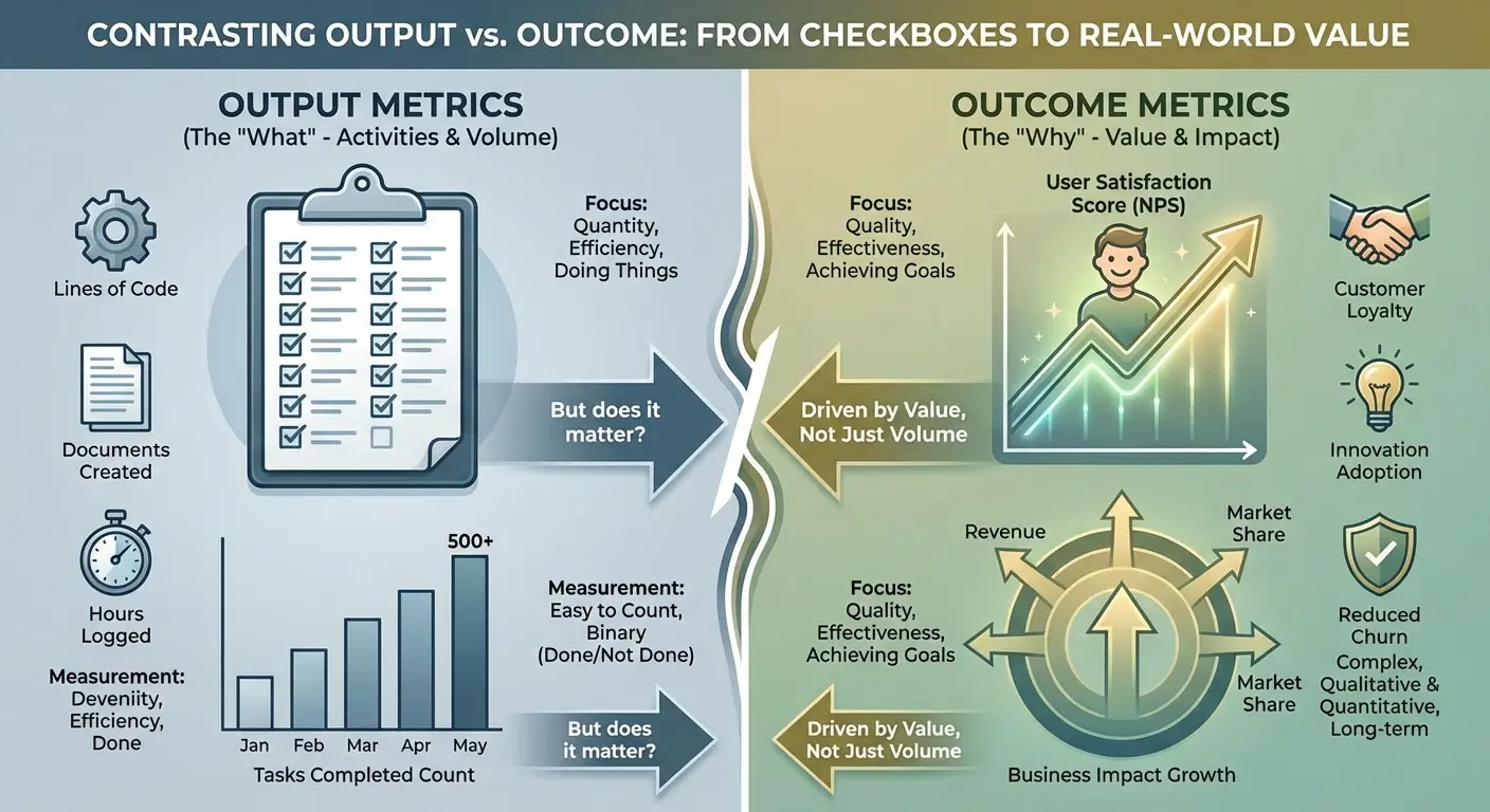 Output versus integration quality metrics