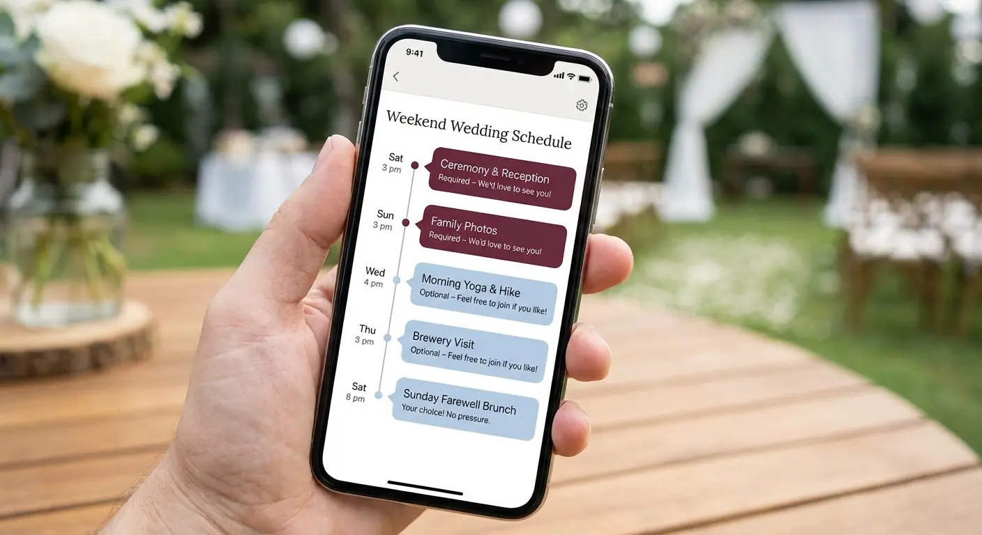 Flexible weekend schedule
