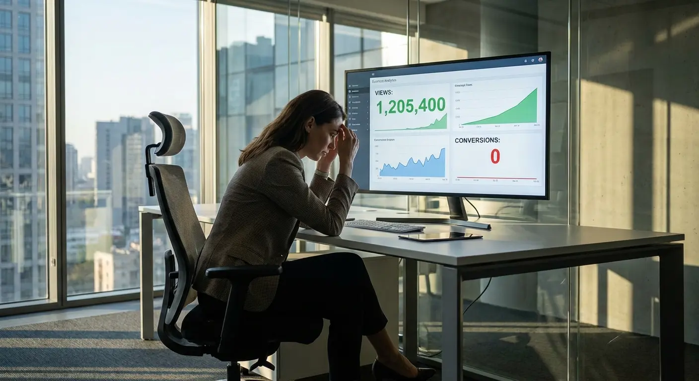 Graph showing declining engagement after viral spike