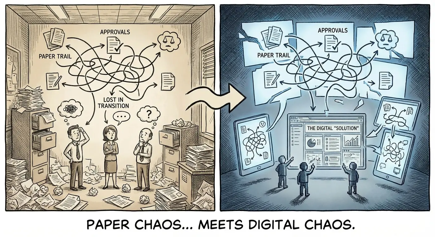 Automated workflow process diagram