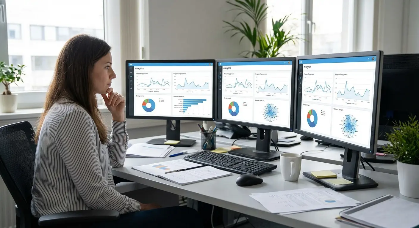 Twitter engagement analytics dashboard view