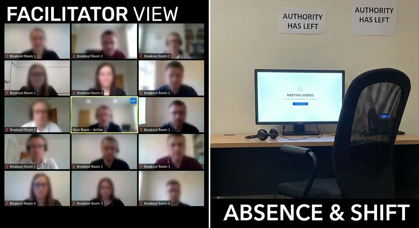 Google Meet breakout rooms interface showing participant distribution