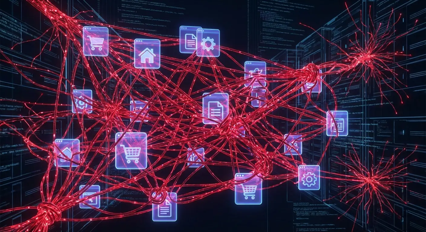 Technical debt visualization showing compounding issues