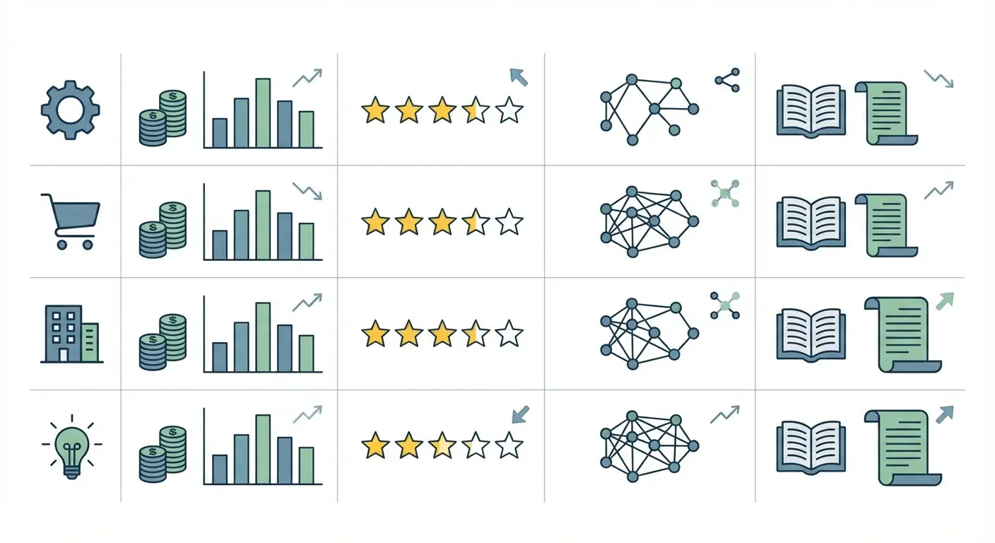 Competitor ranking factors comparison matrix
