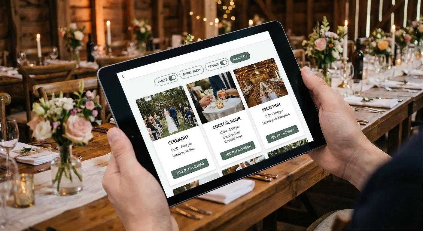 Interactive itinerary with filters