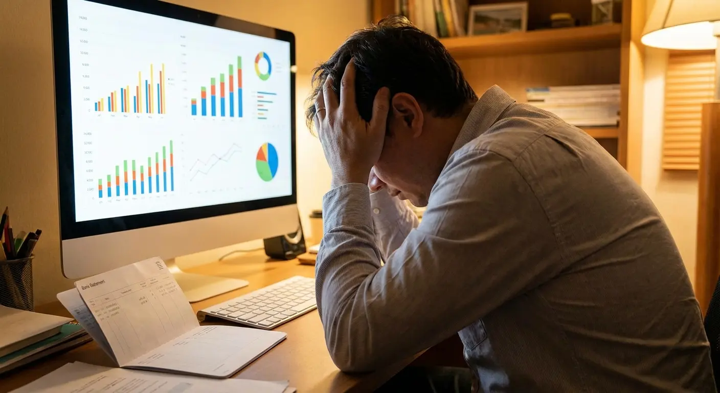 Analytics dashboard showing traffic versus revenue metrics