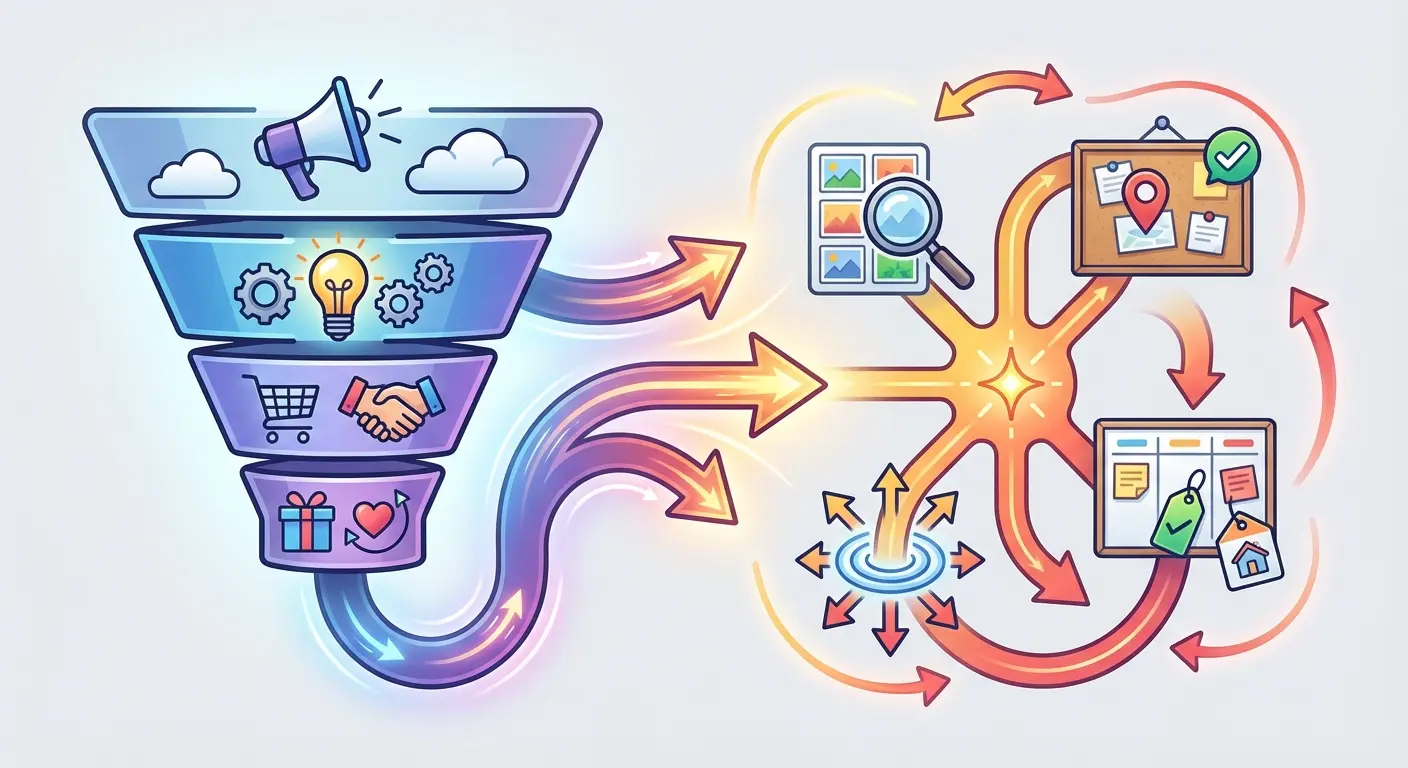 Pinterest buyer journey visualization