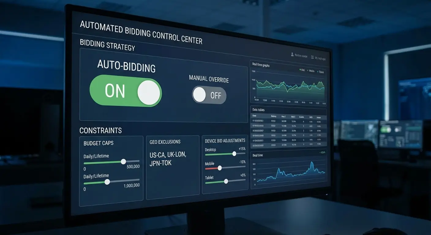 Smart bidding performance with and without guardrails