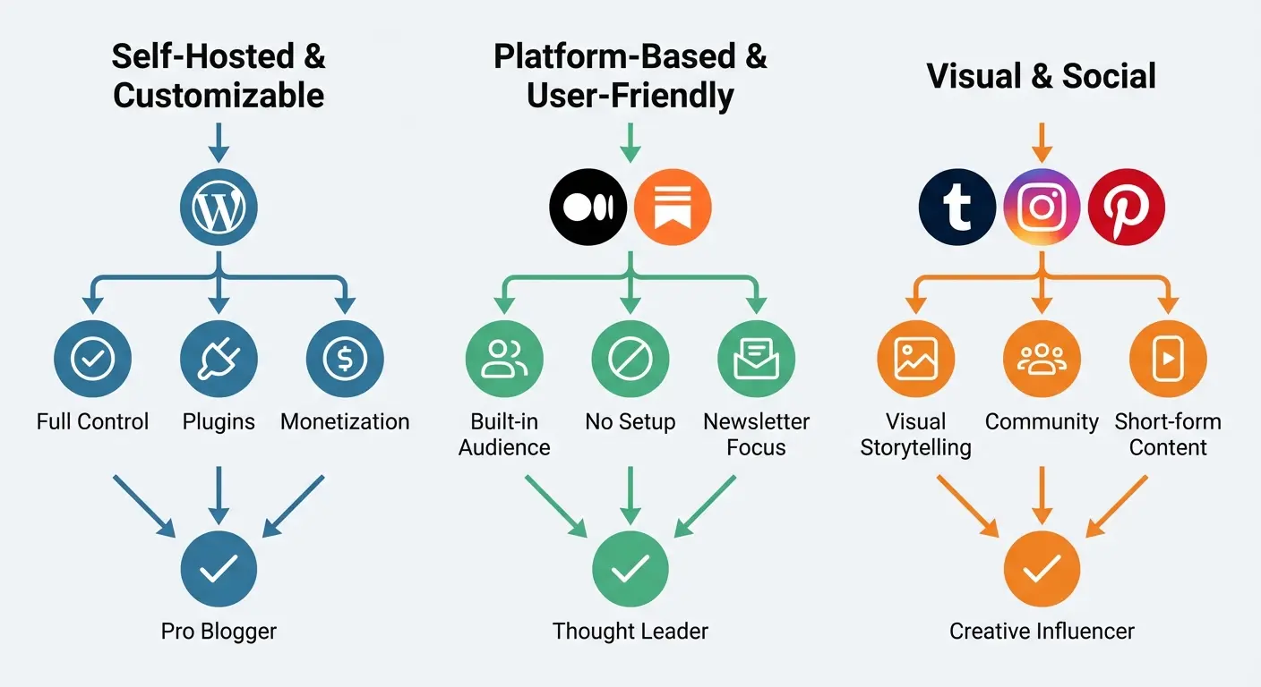 Blogging platform decision framework
