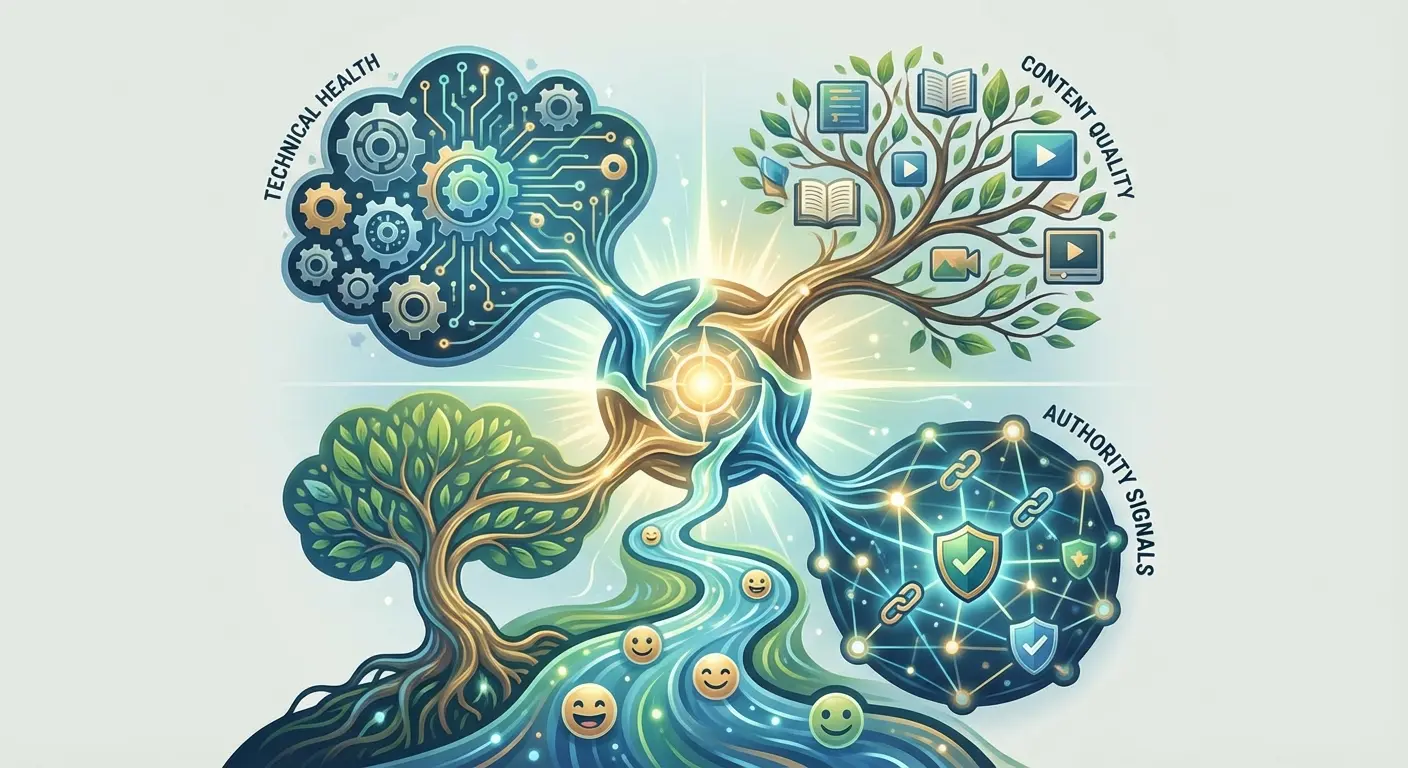 Holistic SEO strategy visualization