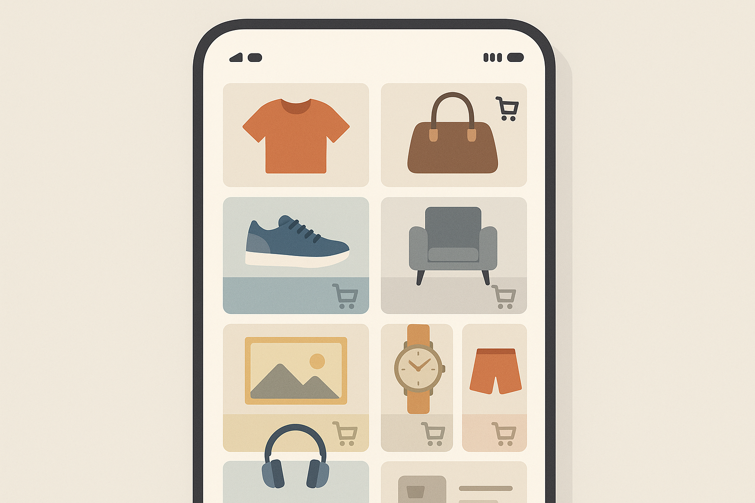 E-commerce mobile app interface transformation