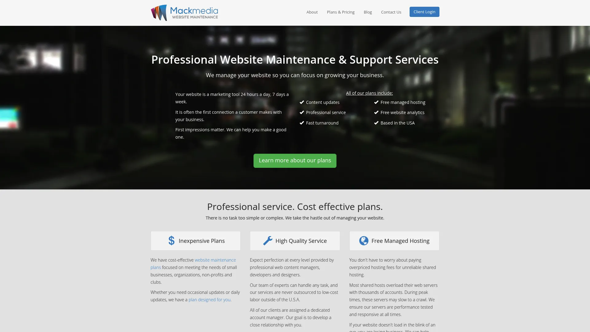 WebsiteMaintenance.us U.S.-based service platform