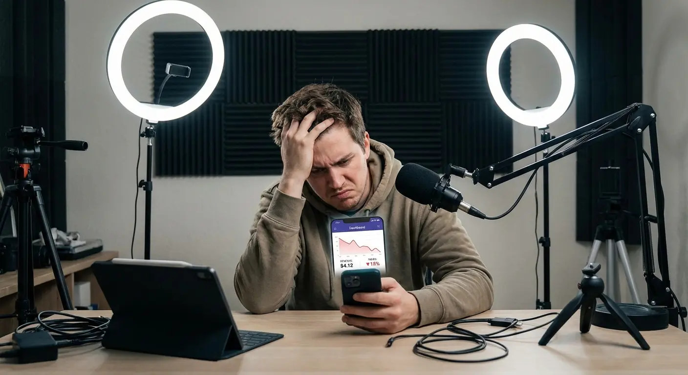 TikTok monetization dashboard showing creator earnings